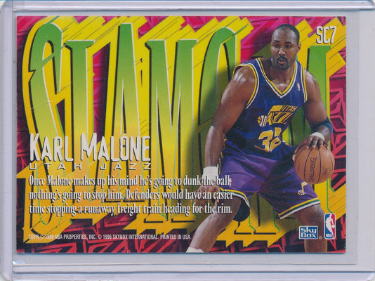 SkyBox 1996-1997 Z-Force Slam Cam #SC7 Karl Malone