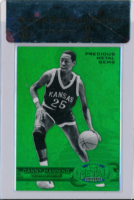 Upper Deck 2011-12 Fleer Retro Precious Metal Gems GREEN #PM-14 Danny Manning 4/10 / BGS Grade 9