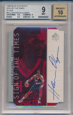 Upper Deck 1998-1999 SP Authentic Sign Of The Times #HO Hakeem Olajuwon  / BGS Grade 9 / Auto Grade 10