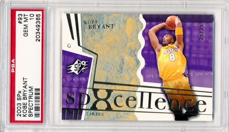 Upper Deck 2003 SPx Spectrum #93 Kobe Bryant 25/25 / PSA Grade 10