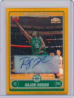 Topps 2006-07 Chrome Rookie Autographs Refractor #201 Rajon Rondo 03/25