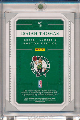 Panini 2015-2016 National Treasures Super Swatches #15 Isiah Thomas 3/25