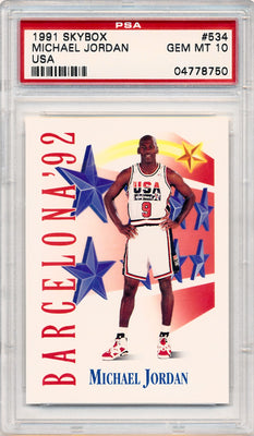 Skybox 1991-1992 USA Basketball  #534 Michael Jordan  / PSA Grade 10