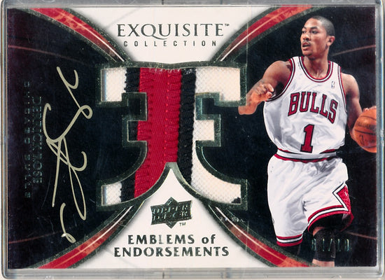 Upper Deck 2008-2009 Exquisite Collection Emblems Of Endorsement #EEDE Derrick Rose  4/10