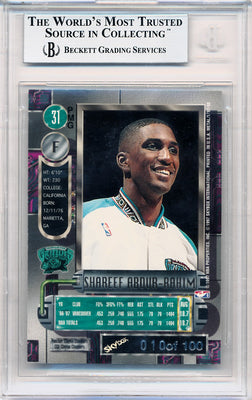 Skybox 1997-1998 Metal Universe Championship Precious Metal Gems Green #31 Shareef Abdur-Rahim 10/100 / BGS Grade 8.5