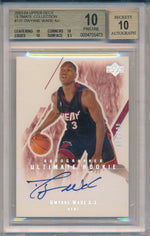 Upper Deck 2003-2004 Ultimate Collection Ultimate Rookie #131 Dwyane Wade 67/250 / BGS Grade 10 / Auto Grade 10