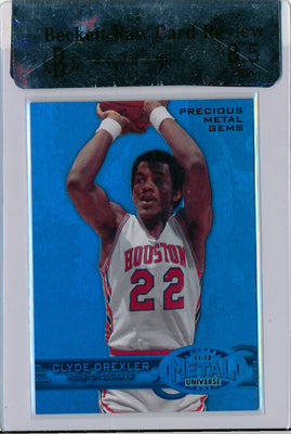 Upper Deck 2011-12 Fleer Retro Precious Metal Gems BLUE #PM-5 Clyde Drexler 41/50 / BGS Grade 8.5