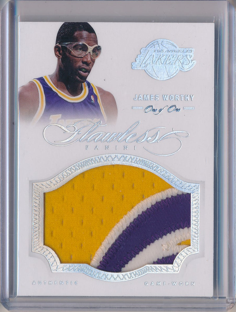 Panini 2012-2013 Flawless Platinum Jumbo Patches #66 James Worthy 1/1