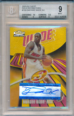 Topps 2003-2004 Finest Gold Refractor #158 Dwyane Wade 7/25 / BGS Grade 9 / Auto Grade 10