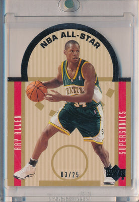 Upper Deck 2003-2004 SE Die Cuts NBA All Stars Black #SE5 Ray Allen 3/25