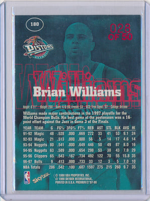 SkyBox 1997-1998 Premium Star Rubies #180 Brian Williams 28/50