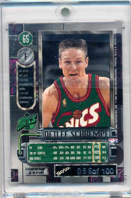 Skybox 1997-1998 Metal Universe Championship Precious Metal Gems Red #65 Detlef Schrempf 56/100