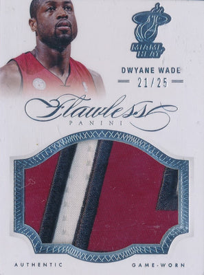 Panini 2012-2013 Flawless Silver Jumbo Patches #36 Dwyane Wade 21/25 / BGS Grade 9