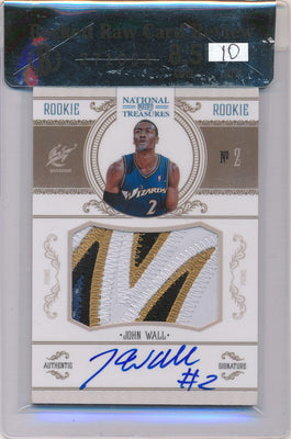 Panini 2010-2011 National Treasures  Century Platinum #201 John Wall 3/5 / BGS Grade 8.5 / Auto Grade 10