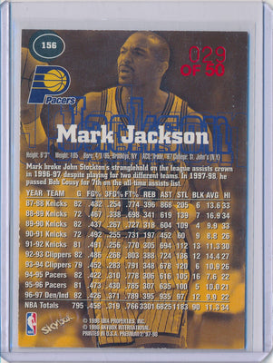 SkyBox 1997-1998 Premium Star Rubies #156 Mark Jackson 29/50