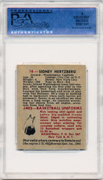 Topps Bowman 1948   #16 Sid Hertzberg  / PSA Grade 5 / Auto Grade None
