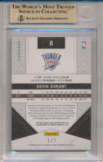 Panini 2009-2010 Timeless Treasures Materials Laundry Tags #8 Kevin Durant 1/1 / BGS Grade 9.5