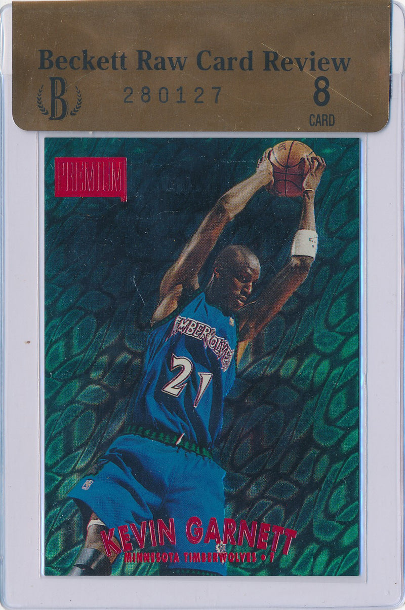 SkyBox 1997-1998 Premium Star Rubies #111 Kevin Garnett 6/50 / BGS Grade 8