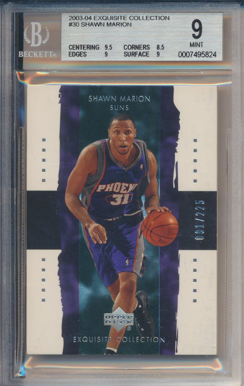 Upper Deck 2003-2004 Exquisite Collection Base #30 Shawn Marion 91/225 / BGS Grade 9