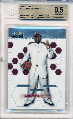 Topps 2002-2003 Finest Refractor #178 Lebron James  / BGS Grade 9.5