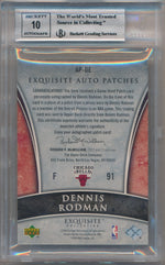 Upper Deck 2005-2006 Exquisite Collection Exquisite Auto Patches #AP-DE Dennis Rodman 14/100 / BGS Grade 9 / Auto Grade 10