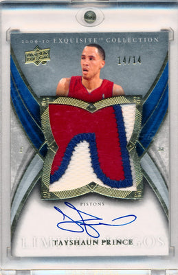 Upper Deck 2009-2010 Exquisite Collection Limited Logos #LTP Tayshaun Prince 14/14