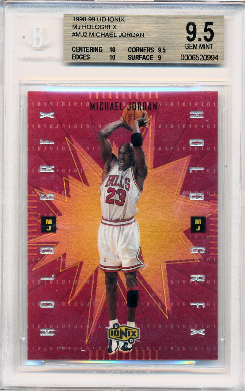 Upper Deck 1998-1999 Ionix MJ Hologrfx #MJ2 Michael Jordan  / BGS Grade 9.5