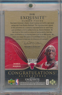 Upper Deck 2006-2007 Exquisite Collection Exquisite Number Pieces #EN-RO Dennis Rodman 74/91