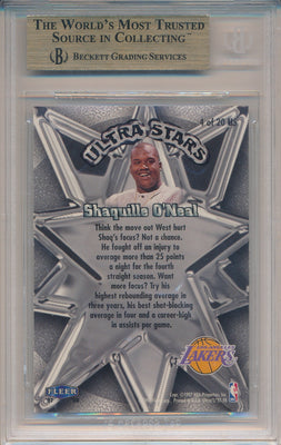 Fleer 1997-1998 Ultra Ultra Stars #4/20US Shaquille O'neal   / BGS Grade 9.5