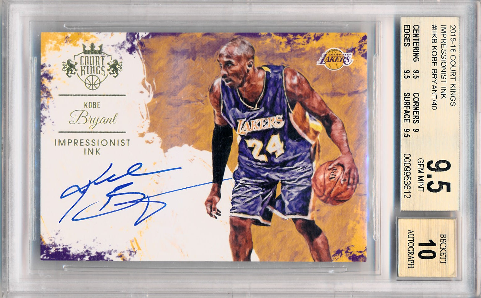 Panini 2015-2016 Court Kings Impressionist Ink #IIKB Kobe