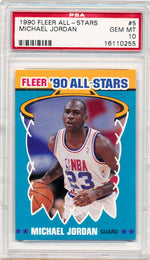 Fleer 1990  90 All-Stars #5 Michael Jordan 5/12 / PSA Grade 10