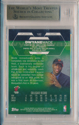 Topps 2003-2004 Finest Rookie card #182 Dwyane Wade  / BGS Grade 9.5