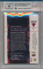 Upper Deck 2009-2010 Exquisite Collection Numbers #NP-DE Dennis Rodman 22/50 / BGS Grade 8.5 / Auto Grade 10