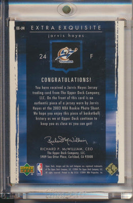 Upper Deck 2003-2004 Exquisite Collection Extra Exquisite Jumbo Patch #EE-JH Jarvis Hayes 26/75