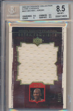 Upper Deck 2003-2004 Exquisite Collection Extra Exquisite Jumbo Patch #EE-MJ1 Michael Jordan 56/75 / BGS Grade 8.5