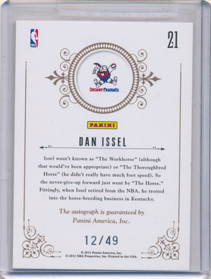 Panini 2010-2011 National Treasures Notable Nicknames  #21 Dan Issel 12/49