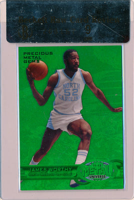 Upper Deck 2011-12 Fleer Retro Precious Metal Gems GREEN #PM-40 James Worthy 5/10 / BGS Grade 9