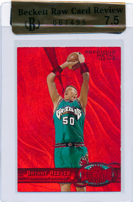 Skybox 1997-1998 Metal Universe Championship Precious Metal Gems Red #22 Bryant Reeves 49/100