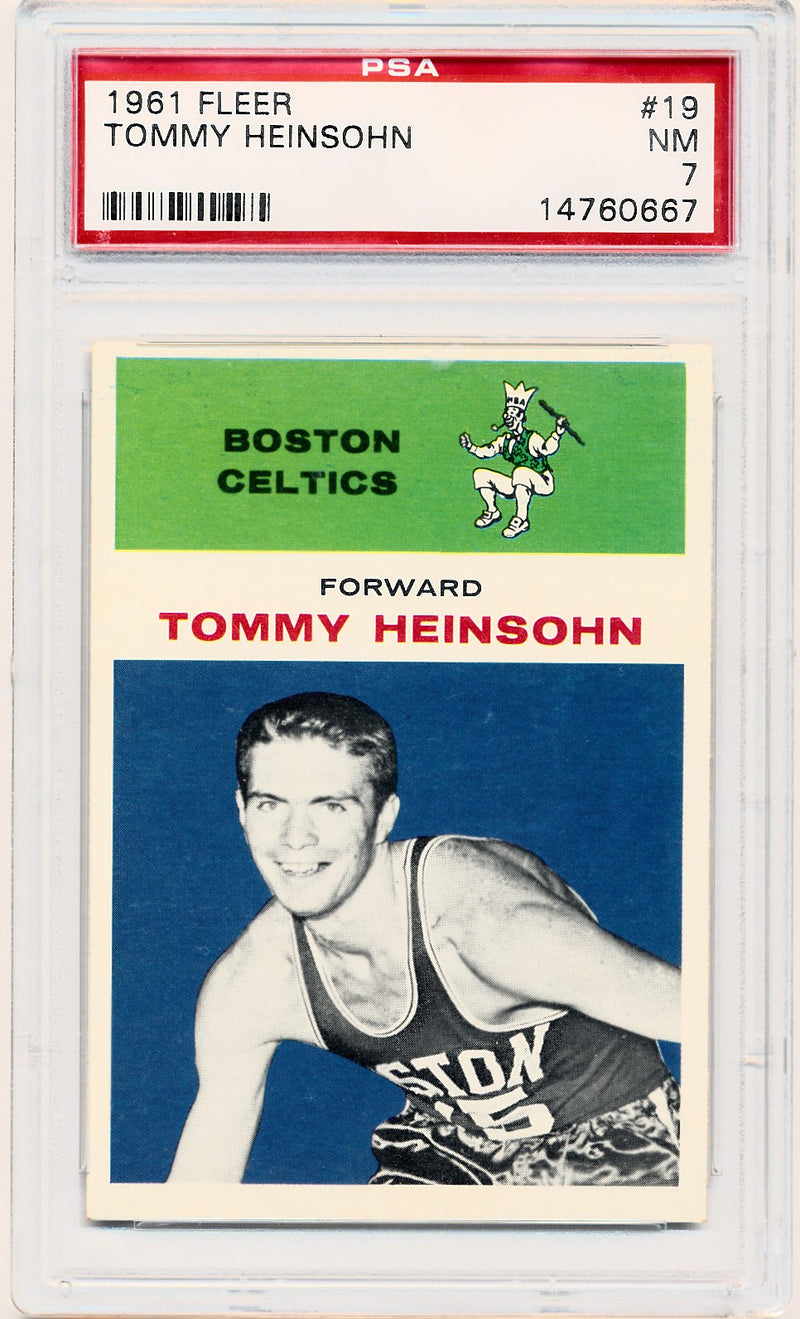 Fleer 1961 Boston Celtics  #19 Tommy Heinsohn  / PSA Grade 7