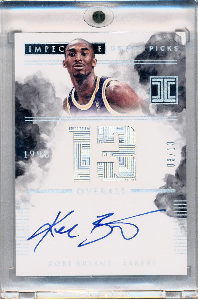 Panini 2017-2018 Impeccable Draft Picks #IDPKBR Kobe Bryant 3/13