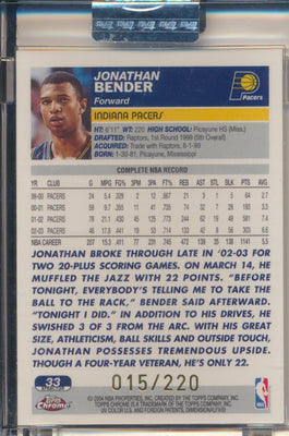 Topps  2003-2004 Chrome  X-Fractor #33 Jonathan Bender 15/220