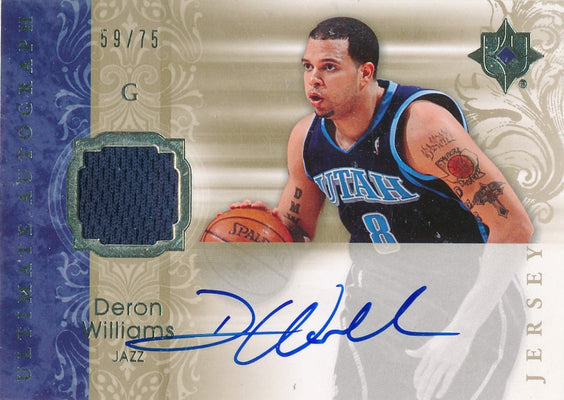 Upper Deck 2006-07 Ultimate Collection  Ultimate Jersey Autographs #AU-DW Deron Williams 59/75