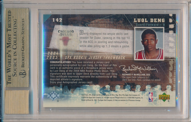 Upper Deck 2004-2005 SPx Rookie  Jersey Throwback #142 Luol Deng 1/1