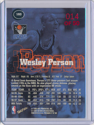 SkyBox 1997-1998 Premium Star Rubies #193 Wesley Person 14/50