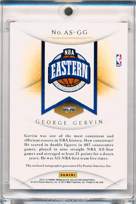 Panini 2012-2013 Immaculate Collection All Star Lineage #ASGG George Gervin 7/9