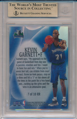 Fleer 1999-2000 Mystique Raise The Roof #7/10RR Kevin Garnett 98/100 / BGS Grade 9.5