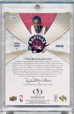 Upper Deck 2007-2008 Exquisite Collection Limited Logos #LLBO Chris Bosh 7/50