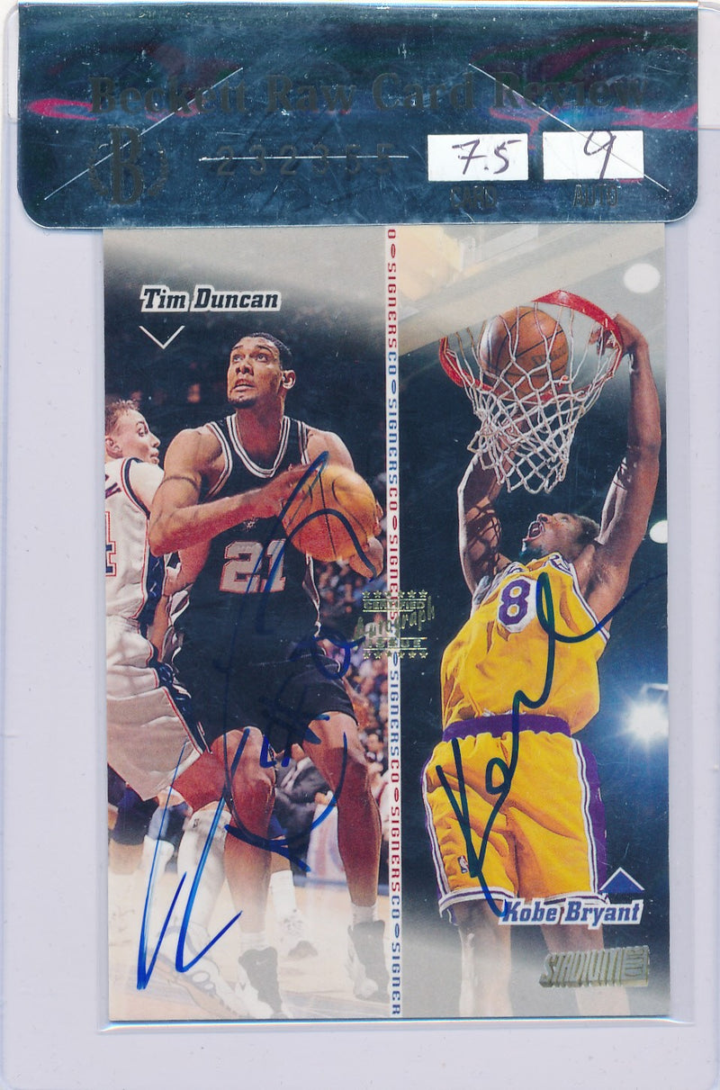 Topps 1998-1999 Stadium Club Co-Signers #CO1 Tim Duncan / Kobe 