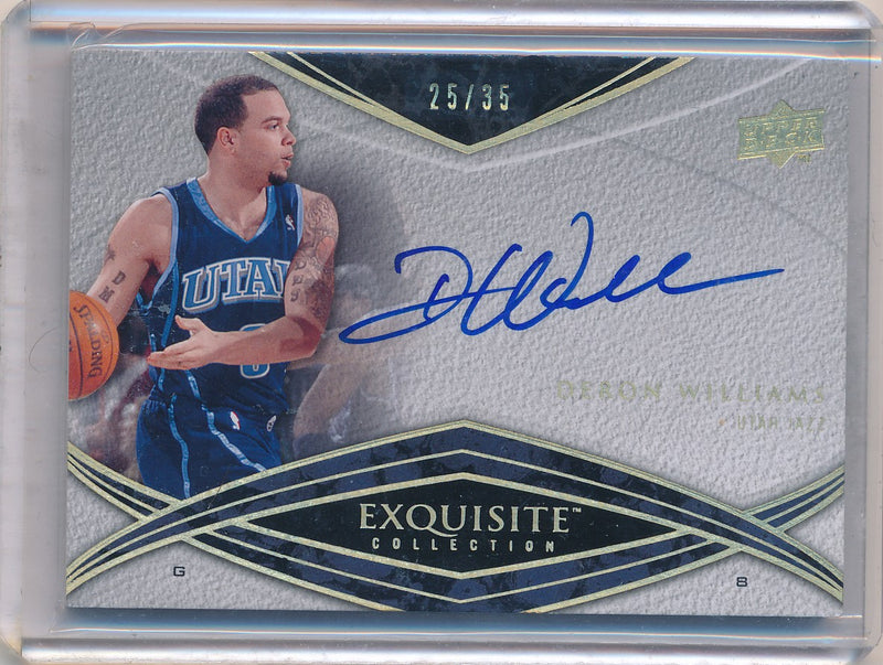 Upper Deck 2008-2009 Exquisite Collection Auto #AUTO-DW Deron Williams 25/35