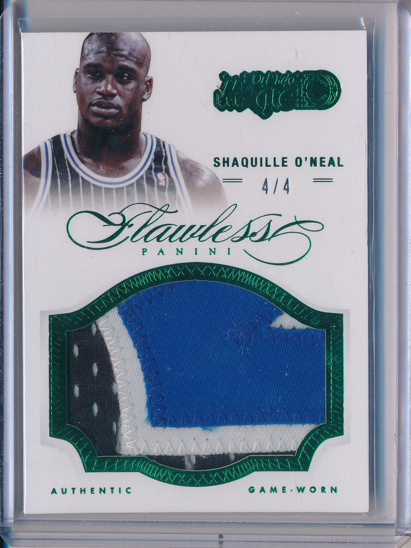 Panini 2012-2013 Flawless Emerald Jumbo Patches #54 Shaquille O'Neal 4/4